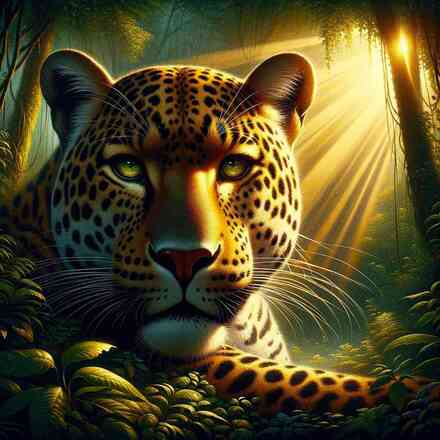 Malen nach Zahlen - Leopard Portrait, 50x50cm / Ohne Rahmen / 48 Farben (Höchste Details)