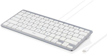 Deltaco Lightning Tastatur til iPad m. Nordisk Layout - Hvid / Sølv