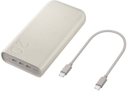 Samsung Battery Pack - 45W Powerbank 20.000 mAh & USB-C Kabel 30cm - Beige