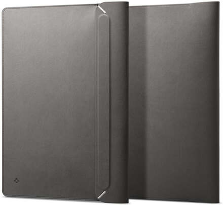 Spigen Valentinus Eco Læder Sleeve til MacBook / Laptop 13-14" (36 x 25 x 2 cm) - City Grey