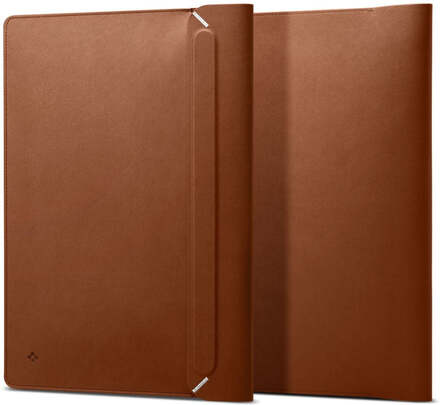 Spigen Valentinus Eco Læder Sleeve til MacBook / Laptop 13-14" (36 x 25 x 2 cm) - Classic Brown