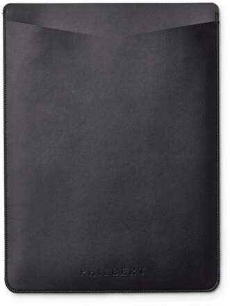 Philbert UltraSlim 13" Vegansk Læder Sleeve m. Strop Til MacBook / Laptop (31,0 x 22,5 x 2 cm) - Sort