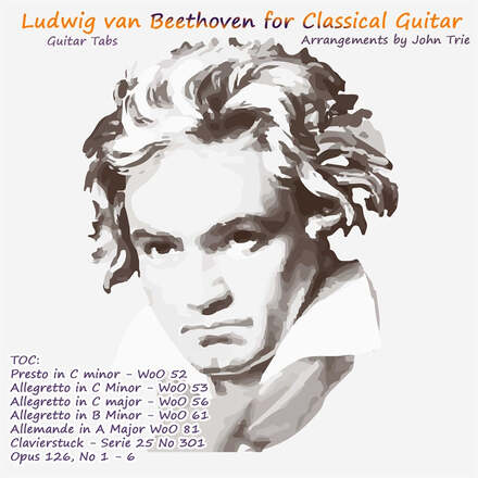 Beethoven Tablature for Classical Guitar: Beethoven Guitar Tabs – E-bok – Laddas ner