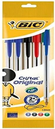 Penna för flytande bläck Bic 802054 1 mm 0,32 mm Multicolour Transparent