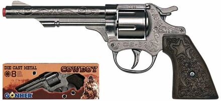 Pistol för Smällare Gonher Silvrig Cowboy