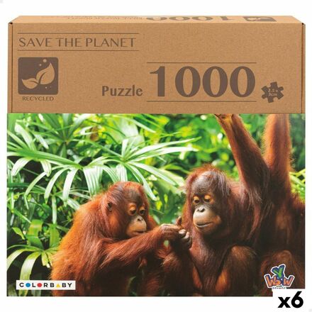 Pussel Colorbaby Orangutan 6 antal 68 x 50 x 0,1 cm