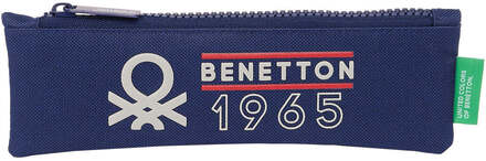 Skolväska Benetton Varsity Grå Marinblå 20 x 6 x 1 cm
