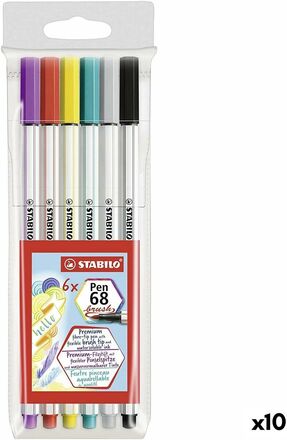 Tuschpennor Stabilo Pen 68 Brush Multicolour