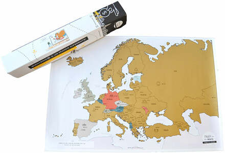 Världskarta Europe 65 x 45 cm