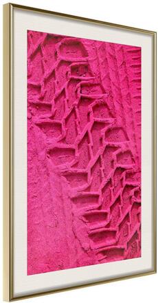 Inramad Poster / Tavla - Amaranth Sand - 40x60 Guldram med passepartout