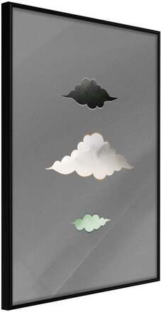 Inramad Poster / Tavla - Cloud Family - 40x60 Svart ram