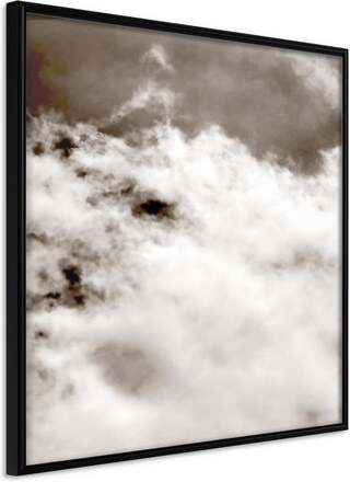 Inramad Poster / Tavla - Clouds - 30x30 Svart ram