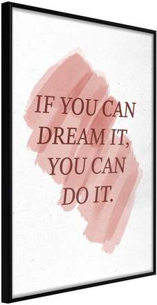 Inramad Poster / Tavla - Dreams Lead to Success - 30x45 Svart ram
