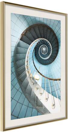 Inramad Poster / Tavla - Golden Ratio - 30x45 Guldram med passepartout