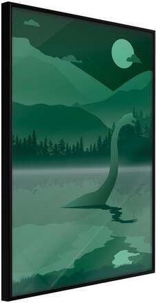 Inramad Poster / Tavla - Loch Ness [Poster] - 30x45 Svart ram