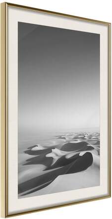 Inramad Poster / Tavla - Ocean of Sand I - 40x60 Guldram med passepartout