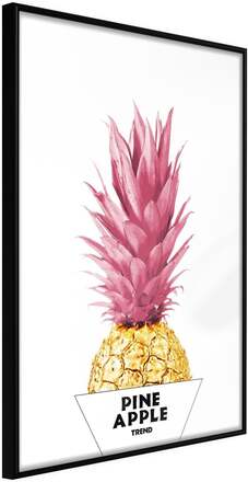 Inramad Poster / Tavla - Trendy Pineapple - 30x45 Svart ram