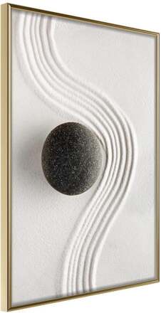 Inramad Poster / Tavla - Zen Garden - 40x60 Guldram