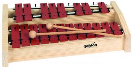 Goldon Chromatic Metallophone Soprano 20 Plates, red