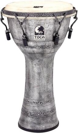 Djembe Freestyle Mechanically Tuned Antique Silver, Toca SFDMX-10AS