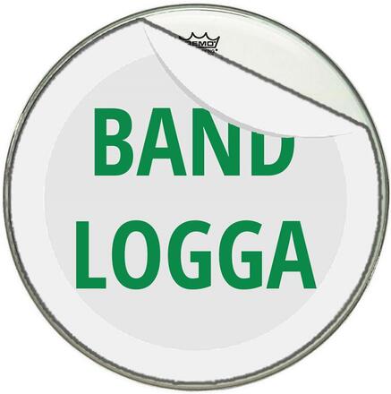 Logotryck, bastrumma - avtagbart (Designhjälp (30min))
