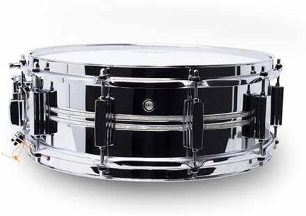 Pearl DuoLuxe Chrome-over-Brass 14"x5" Snare Drum with twin Nicotine White Marine Pearl (#405) Inlays