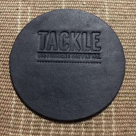 Tackle Leather Bass Drum Beater Patch Large – Svart