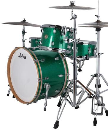 Ludwig Continental - Green Sparkle + hardware pack