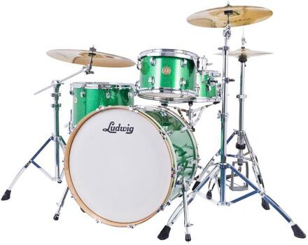 Ludwig Continental - Green Sparkle + hardware pack