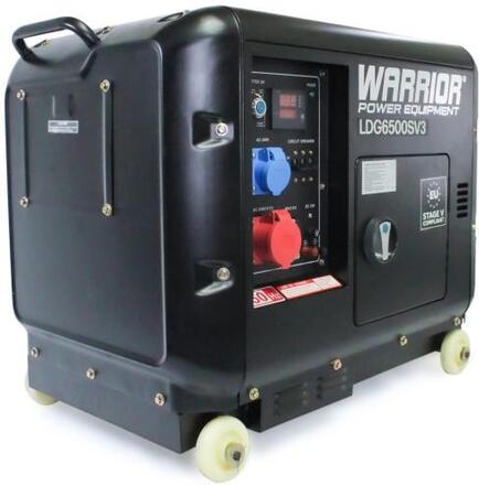 Warrior Dieselelverk 5500W 3-Fas – med ATS-utgång och trådlös fjärrkontroll