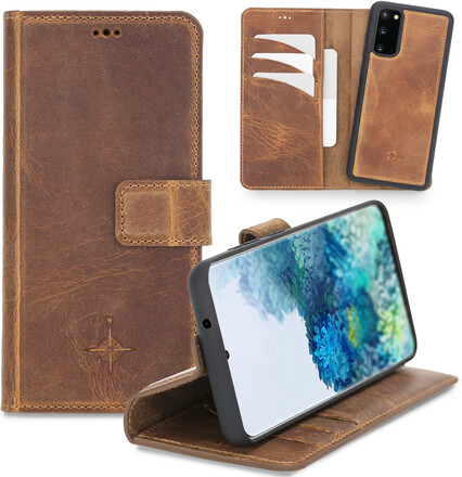 NorthLife - 2-in-1 (RFID) bookcase hoes - Samsung Galaxy S20 - Villa Cruoninga Cognac