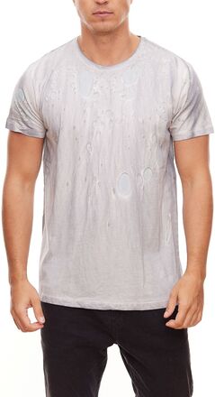 RUSTY NEAL Herren Rundhals-Shirt mit Tropfen-Muster R-15209 Grau