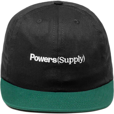 Powers Supply New Logo 6-Panel Cap verstellbare Herren Basecap Made in the USA Schwarz/Grün