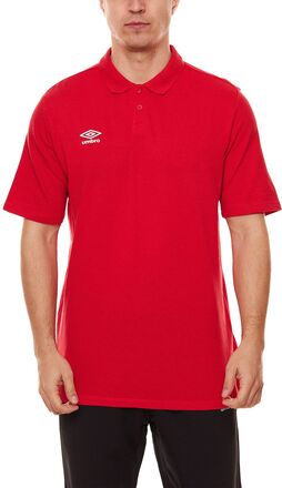 umbro Club Essential Herren Polohemd bequemes Polo-Shirt UMTM0323-2LT Rot