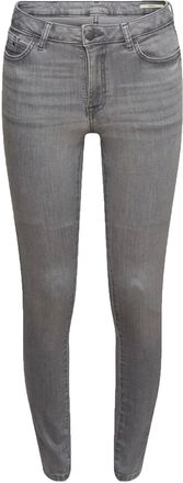 ESPRIT Skinny Jeans nachhaltige Damen 5-Pocket Hose Washed Effekt 48652641 Grau