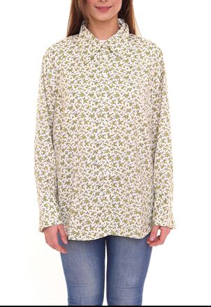 LEVI´S Plus Mave Damen Bluse Langarm-Bluse mit Blumen Muster Große Größen 49939267 Weiß