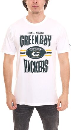 NEW ERA NFL Green Bay Packers Herren Baumwoll-Shirt trendiges Kurzarm-Shirt 12720105 Weiß