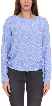 LTB BODICA Damen Bluse stylische Langarm-Bluse mit Allover-Print 86242437 Blau