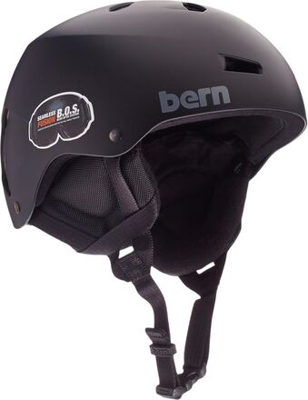 bern Team Macon Snowboard-Helm mit ABS-Schale Skate-Helm Ski-Helm SM12EMBLA04 EPS Schwarz