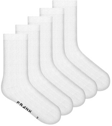 Frank Dandy Strømper 5P Bamboo Socks Solid Hvit Str 36/40