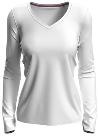 Stedman Claire V-neck Long Sleeve Weiß ringgesponnene Baumwolle Small Damen