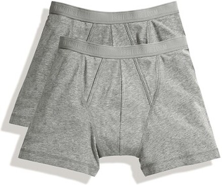 Fruit of the Loom 2P Classic Boxer Graumelliert Baumwolle XX-Large Herren