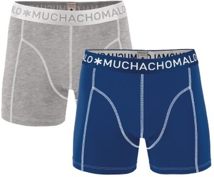Muchachomalo 2P Cotton Stretch Basic Boxers Blå/Grå bomuld Small Herre