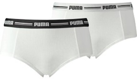Puma Truser 2P Iconic Mini Shorts Hvit Medium Dame