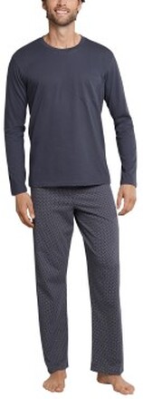 Schiesser Day and Night Long Pyjama Antracit bomuld XX-Large Herre