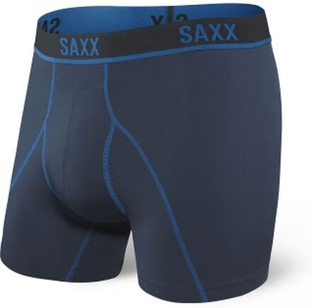 SAXX Kalsonger Kinetic HD Boxer Brief Blå nylon Small Herr