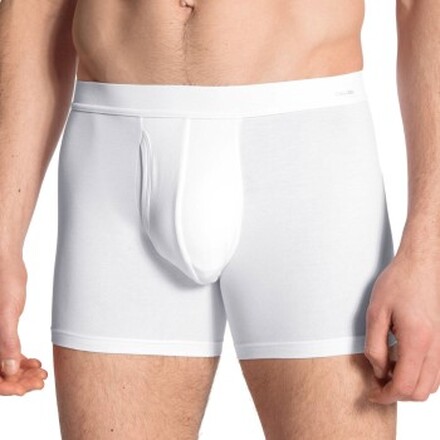 Calida Cotton Code Boxer Brief With Fly Hvit bomull Large Herre