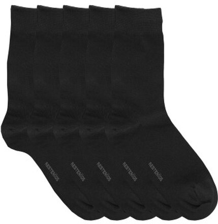 Resteröds Strømper 5P Organic Cotton Socks Svart Str 40/45 Herre