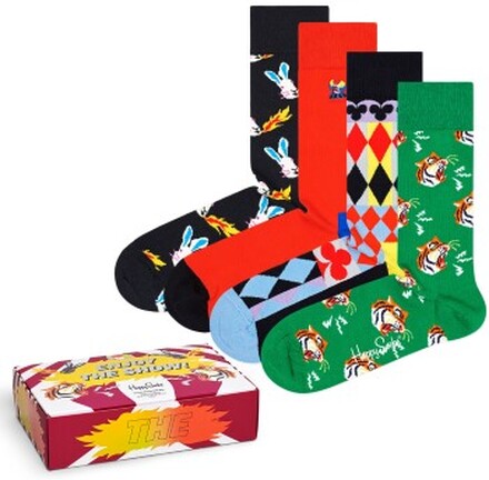 Happy socks Strumpor 4P Circus Enjoy the Show Gift Box Flerfärgad bomull Strl 41/46