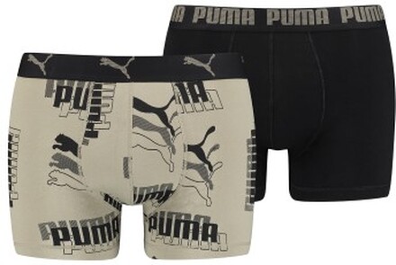 Puma 2P Logo Print Boxer Sand bomull X-Large Herre
